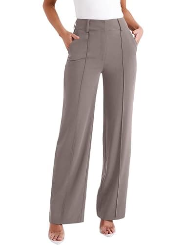 NIMIN High Waisted Work Pants for Women Wide Leg Dressy Pants Business Casual Trousers 2025 Summer Slacks with Pockets - Image 1