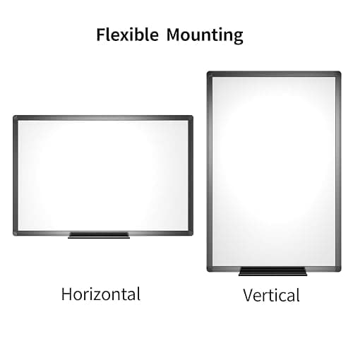 VIZ-PRO Magnetic Dry Erase White Board, 36 X 24 Inches, Black Aluminium Frame thumbnail 4