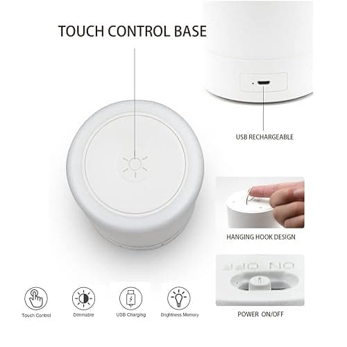 G Keni Nursery Night Light for Baby, Portable LED Touch Night Lamp for Kids and Adult, Breastfeeding, Sleep Aid, USB Rechargeable Nursing Lamp, Bedside Dimmable Warm Night Light, Soft Eye Caring thumbnail 8