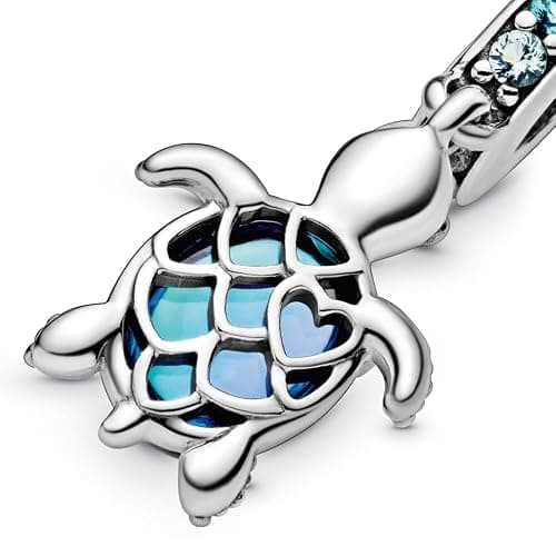 PANDORA Meeresschildkröte Murano-Glas Charm-Anhänger 798939C01 5,1 x 16,5 x 13,4 mm Blau thumbnail 6