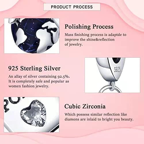 LNQOBU 925 Sterling Silber Charms für Armbänder und Halsketten Schmetterling Charms Musik Charms Perlen Schmuck Geschenk für Frauen Mädchen thumbnail 6