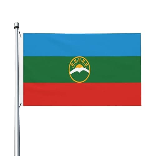 Karachay Cherkessia Flag For Indoor Home House Decor Durable Garden Breeze Banner Sign Flag 3x5 Ft - Image 1