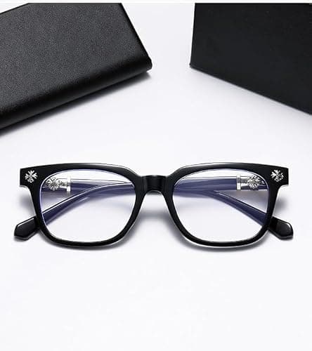 Classic Thick Square Frame Clear Lens Glasses Non Prescription Eyeglasses for Women Men thumbnail 2