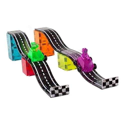 MAGNA-TILES Downhill Duo 40-Piece Magnetic Construction Set, The Original Magnetic Building Brand thumbnail 5