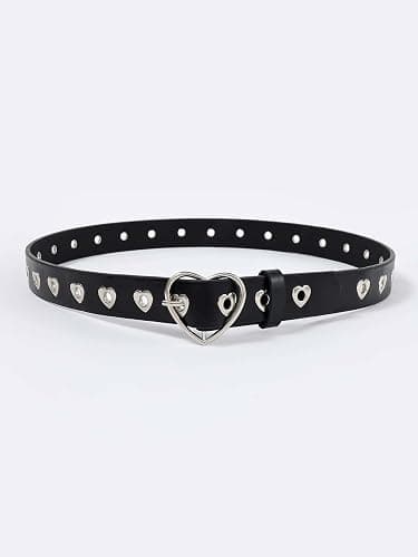 Black Heart Belt - Silver Buckle thumbnail 2