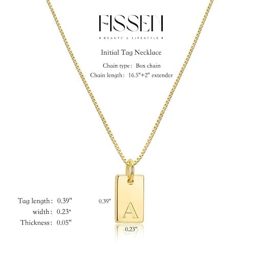 Stocking Stuffers Initial Necklaces for Women 14K Gold Plated Letter Necklace Dainty Name Pendant Necklace Personalized Christmas Gifts for Women Trendy Gold Jewelry thumbnail 5