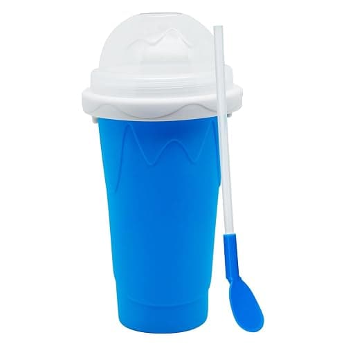Slushy Maker Cup, Slushie Cup Maker, Milk Cola Juice Squeeze Cup, Magic Quick Freeze Cup, Cooling Cup, Smoothies Cup with Lids and Straws for All Age (Blue) thumbnail 3