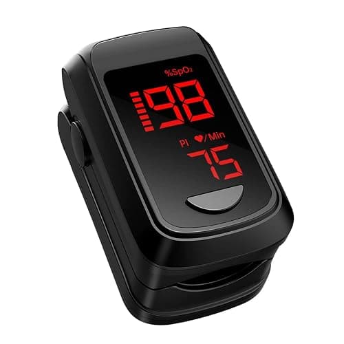 Pulse Oximeter Fingertip- Mini Oximeter Oxygen Saturation Monitor for SpO2/Heart Rate/PI, with Auto Graph Display - Image 1