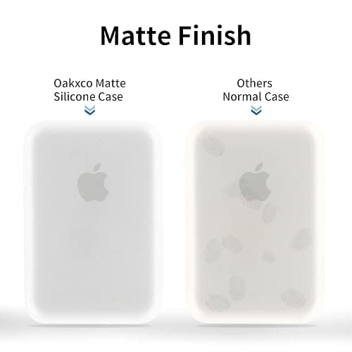 oakxco Silicone Case Compatible with Magsafe Battery Pack, Magsafe Battery Pack Cover, Scratch & Shatter Resistant, Matte Clear thumbnail 5