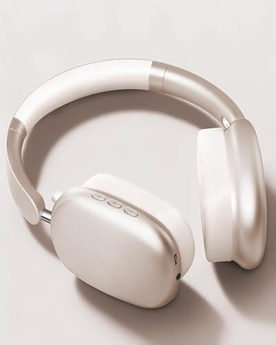 Wentronic Y01 Wireless Over Ear Headphones, Noise Canceling Bluetooth 5.3 Headphones with Microphones,Hi-Res Audio,48H Playtime,Foldable,Breathable Soft Earpads for iOS/Android/Samsung/PC-Starlight thumbnail 2
