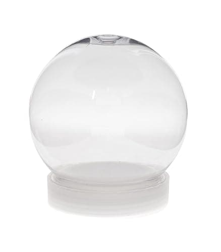 Creative Hobbies 4 Inch (100mm) DIY Snow Globe Water Globe - Clear Plastic with Screw Off Cap | Perfect for DIY Crafts and Customization - Image 1