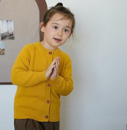 Toddler Knit Cardigan Little Boy Girl Button Up Sweater 18 Months - 12 Years thumbnail 2