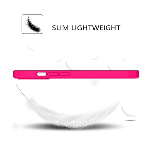 GUAGUA Case for iPhone 15, Liquid Silicone Soft Gel Rubber Microfiber Lining Cover, Shockproof Protective Case for iPhone 15 6.1 Inch (Hot Pink) thumbnail 6