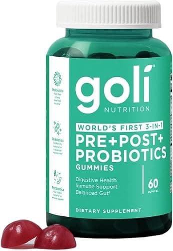 Goli Nutritional Supplement, Pre+Post+Probiotics Gummy - 60 Count - World's First 3-in-1 Gluten-Free, Vegan, Non-GMO, and Gelatin-Free. thumbnail 4