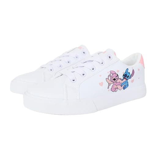 Stitch and Angel Womens Sneakers Low Top Lace Up - Image 1