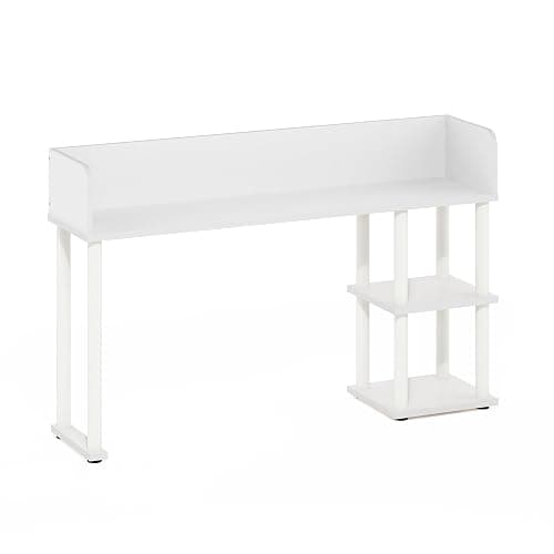 Furinno Classic Desk Shelf, 3-Shelf Desktop Hutch, Book Shelf, 3-Tier Desk Organzier, for Office Supplies, Office Desk Accessories, for Home Office, College, Dorm, White thumbnail 5