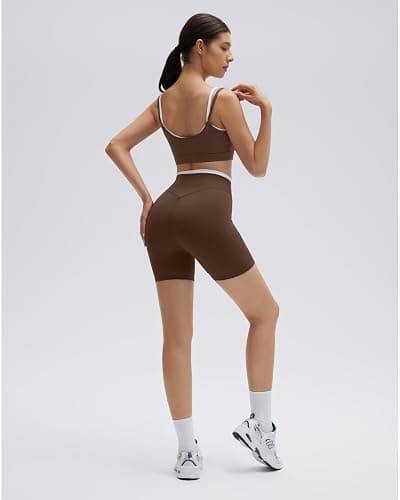 SUUKSESS Women 2 Pieces Workout Sets Padded Spaghetti Straps Camis High Waist Biker Shorts thumbnail 3