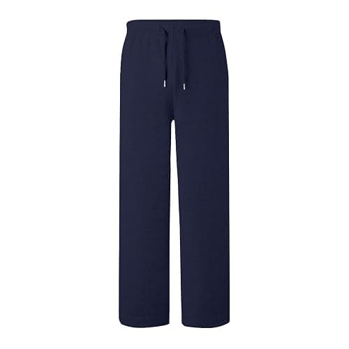 Bacrelax Women's Wide Leg Sweatpants Fleece Lined Baggy Straight Leg Lounge Pants Athletic Joggers with Pockets Fall Outfits thumbnail 6
