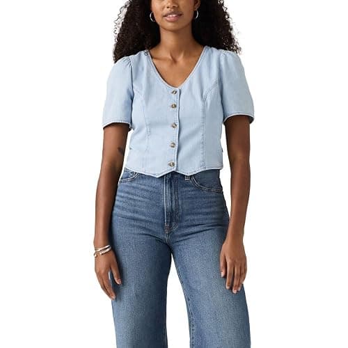 Levi's Womens Moxie Denim Blouse (Also Available in Plus) - Image 1