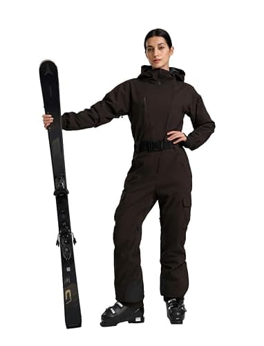 GSOU SNOW Womens Ski Suit One Piece Snow Suits Onesie Ski Jumpsuits Waterproof Ski Outfits Regular Fit Insulated Windproof - Image 1