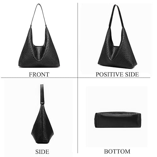 2025 Woven Tote Bag for Women, Fashion Shoulder Hobo Bags, Leather Woven Beach Bag, Work Purses for Women thumbnail 7