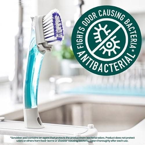 Scotch-Brite Odor Resist Soap Control Dishwand Brush, Non-Scratch Cleaning Brush with Scraper, Stands Upright, 1 Pack thumbnail 5