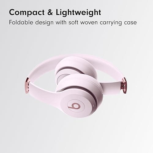 Beats Solo 4 - Wireless Bluetooth On-Ear Headphones, Apple & Android Compatible, Up to 50 Hours of Battery Life - Cloud Pink thumbnail 6