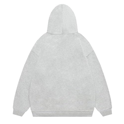 Aelfric Eden Womens Oversized Hoodies Star Graphic Fleece Hooded Streetwear Unisex Sweatshirts Pullover with Pocket - X-Small - La-grey thumbnail 2