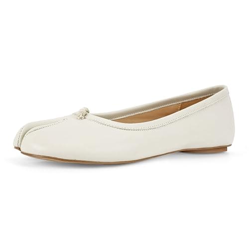 POYOIOR Tabi Shoes Women Split Toe Shoes Wide Width Ballet Flats Comfort Casual Work Shoes for Women Office - Image 1