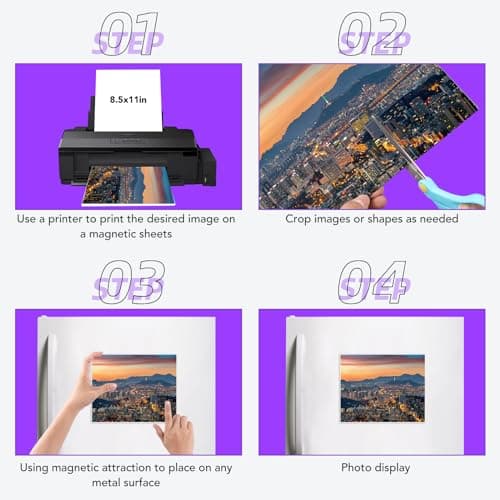 DIYMAG Printable Magnetic Sheets, 8Pcs 8.5 x 11 Inch Flexible Magnet Sheets Matte Non Adhesive Magnetic Paper for Inkjet Printer Photo DIY Crafts thumbnail 5