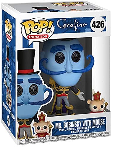 Funko Pop Movies: Coraline - Mr. Bobinsky with Mouse Collectible Figure, Multicolor thumbnail 3