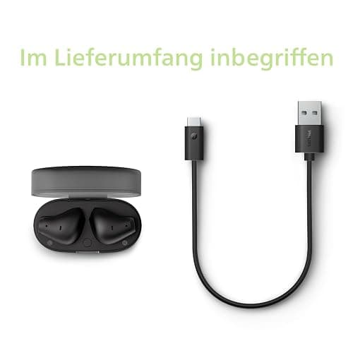 Philips TAT2139BK/00 True Wireless In Ear Bluetooth Headphones - Small Buds. Great Value Natural Sound. Dynamic bass, Pocket-Sized Charging case, Clear Calls - Black thumbnail 3