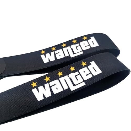 IUUBXKEH 1pc Fashion Style WANTED Keytag Keychain - ID & Work Badge Keyring for GTA Fans - Car SUV Motorcycle GYM thumbnail 5