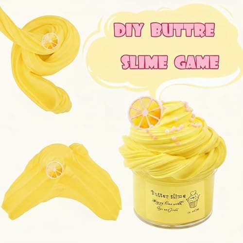 9 Pack Slime Kit with 3 Jelly Cube, 3 Butter & 3 Cloud Slime, Non-Sticky DIY Sensory Toys for Stress Relief, Kids Party Gift for Girls and Boys thumbnail 5