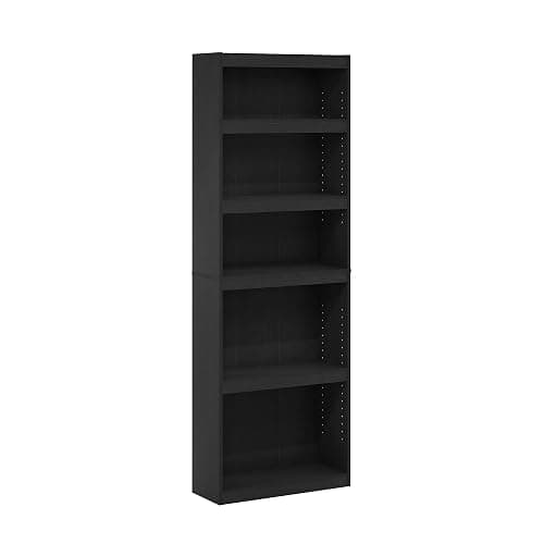 Furinno Jaya Enhanced Home 5-Tier Shelf Bookcase, Blackwood thumbnail 6