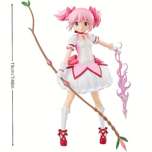 FBAWCJ Kaname Madoka Figure,7in Cute Girl Anime Action Figurine Model Collectibles Gift (Style A) thumbnail 3