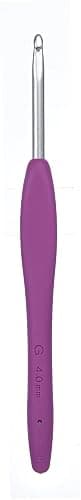 Clover 1045/G Purple Amour Crochet Hook, Size G, 4.0mm thumbnail 2