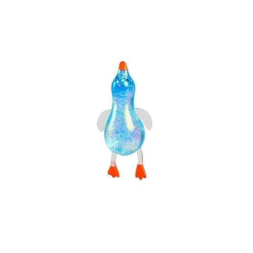 Glitter Cute Duck Squishy Sugar Stress Ball,Soft Duck Stress Relief Sugar Ball Squishy Ultra Squishy and Moldable Slow Rise Relaxing Sensory Fidget Stress for Anxiety Relief (Blue) - Image 1