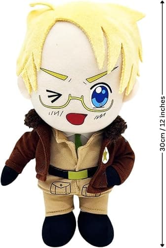 Great Eastern Hetalia Axis Powers America Plushie, Alfred F. Jones, Stuffed Doll, Plush Decor, Game Gifts, Gaming, Beige, (30cm) thumbnail 2