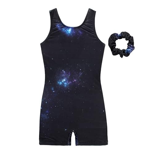 JESKIDS Leotards for Girls Gymnastics with Shorts Dance Biketards Tumbling Matching Hair Scrunchie 3~15 Years - Image 1