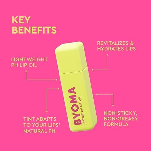 BYOMA Liptide pH Lip Oil - Glossy, Non-Sticky Gloss with pH Adaptive Tint - Peptide Lip Treatment with Peptides, Avocado & Tamanu Oils - Softens, Plumps, Hydrates - 0.16 oz thumbnail 3