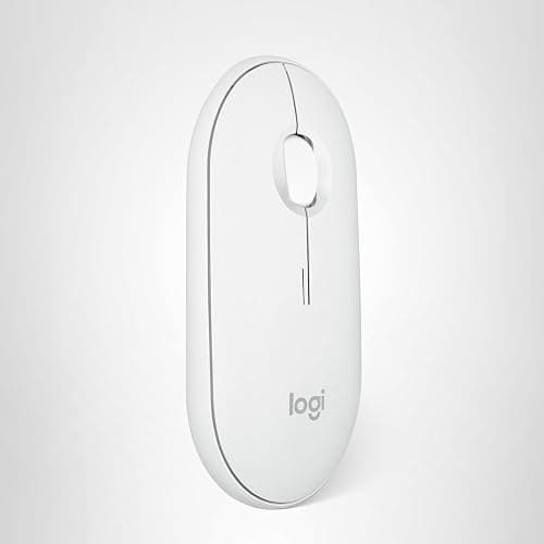 Logitech Pebble Mouse 2 M350s Slim Bluetooth Wireless Mouse, Portable, Lightweight, Customizable Button, Quiet Clicks, Easy-Switch for Windows, macOS, iPadOS, Android, Chrome OS - Tonal White thumbnail 12