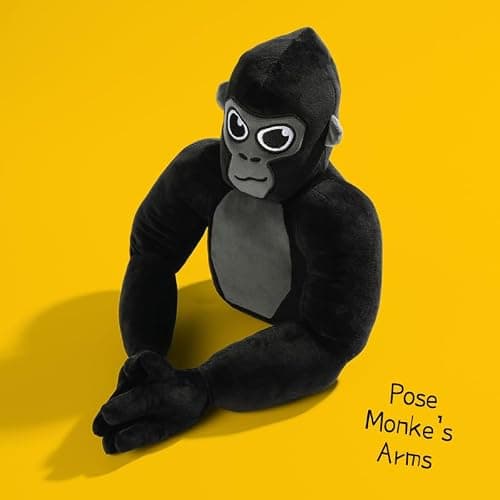 Gorilla Tag Official Monke Plush, Poseable Arms with Accessories: Backpack, Beanie & Milk Carton (18 Inch) thumbnail 9