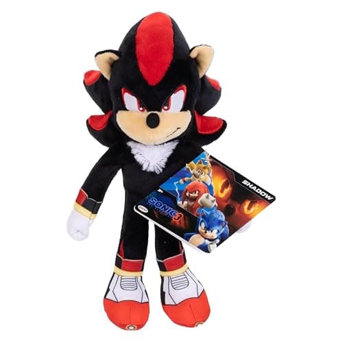 Sonic the Hedgehog 3 Movie Shadow Plush 9-Inch Stuffed Toy Figure - Officially Licensed Sonic 3 Movie thumbnail 2