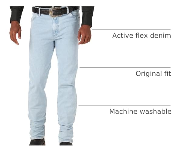 Wrangler Men's Cowboy Cut Original Fit Active Flex Jeans thumbnail 4