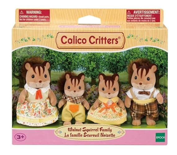 Calico Critters Squirrel Family, Set of 4 Collectible Doll Figures thumbnail 2