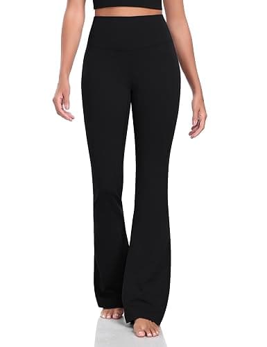HeyNuts Harmony Flare Leggings 29"/30.5"/32.5"/34.5", High Waisted Tummy Control Wide Leg Bootcut Yoga Pants Lounge Soft - Image 1