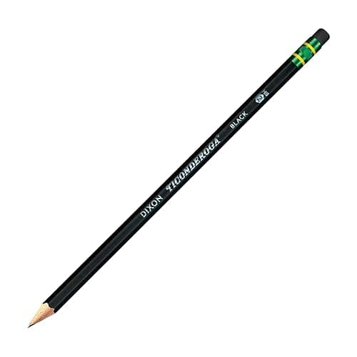 Ticonderoga Wood-Cased Pencils, Unsharpened, #2 HB Soft, Black, 12 Count thumbnail 5