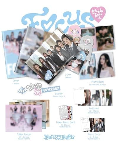 Hearts2Hearts Focus 1st Mini Album [C Ver.] Photobook + CD + 2 Photocard + Postcard + Poster + Sticker thumbnail 2