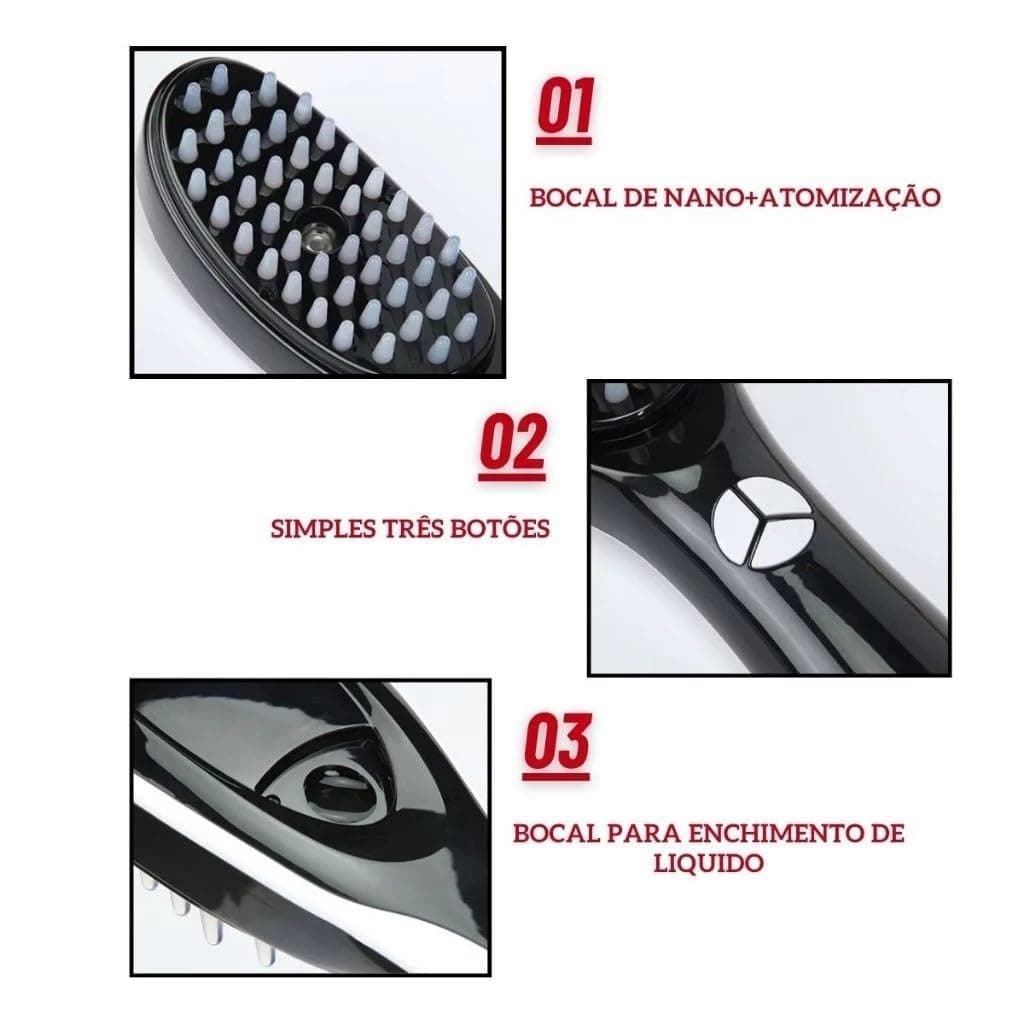 Escova Massageadora com Laser 4 em 1 – Tratamento Capilar e Antiqueda thumbnail 6
